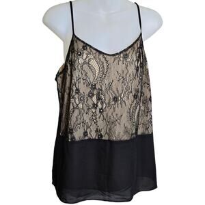 Ann Taylor Loft‎ Womens Camisole Top Size Small Lace Accents Lined Whimsigoth